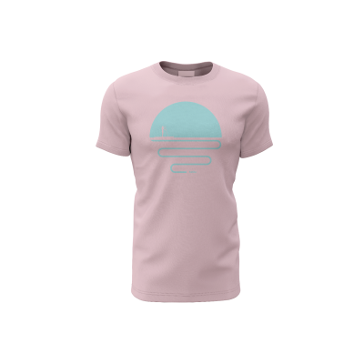 Sun Set T-shirt - Rose / Teal