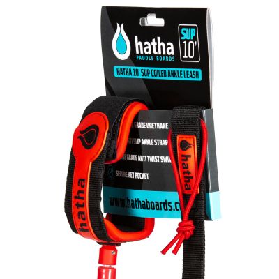 Hatha 10ft Premium Grade Coiled Leash – Red